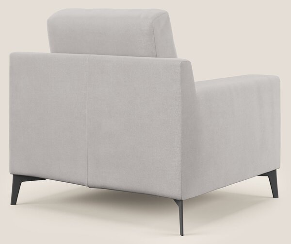 Prestige poltroncina moderna in microfibra smacchiabile T11 grigio chi