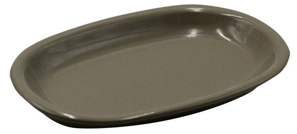 Piatto Ovale 36x25xh4 cm in Gres Porcellanato Romeo Tortora