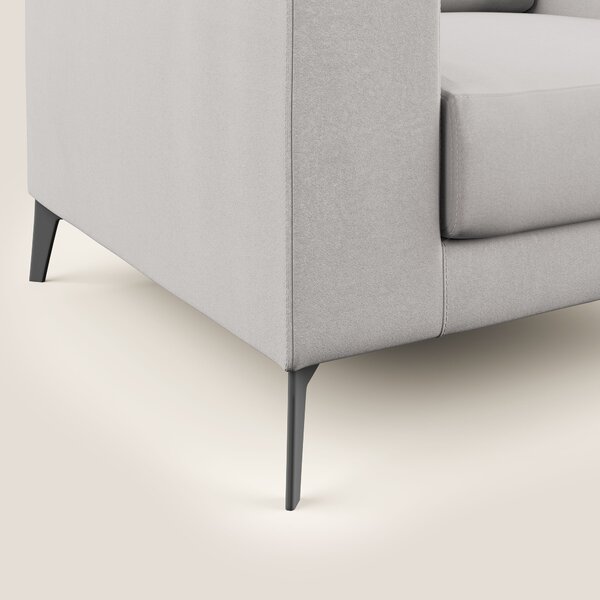Prestige poltroncina moderna in microfibra smacchiabile T11 grigio chi