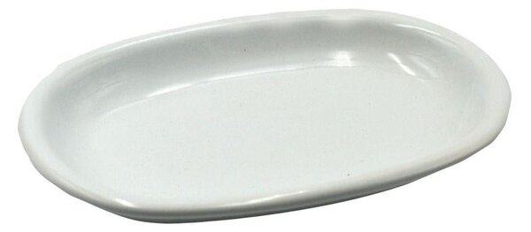 Piatto Ovale 36x25xh4 cm in Gres Porcellanato Romeo Bianco