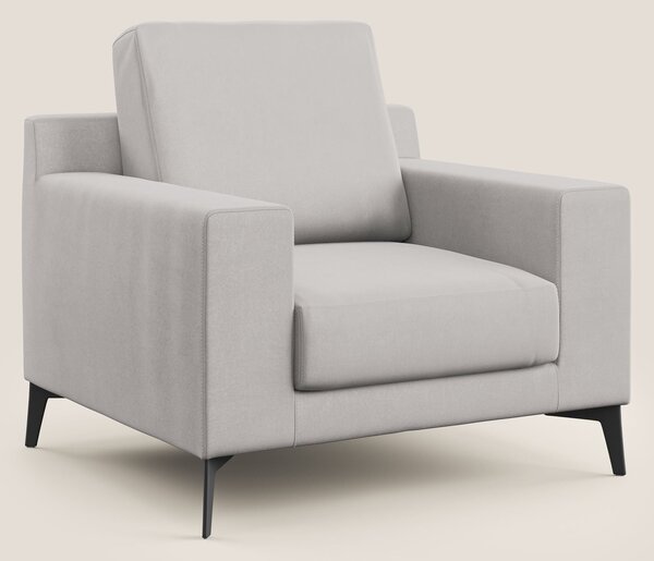 Prestige poltroncina moderna in microfibra smacchiabile T11 grigio chi