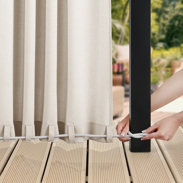 Tenda parzialmente oscurante/da esterno color crema 200x250 cm Calisto – Filumi