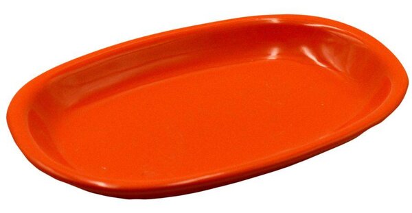 Piatto Ovale 36x25xh4 cm in Gres Porcellanato Romeo Arancione