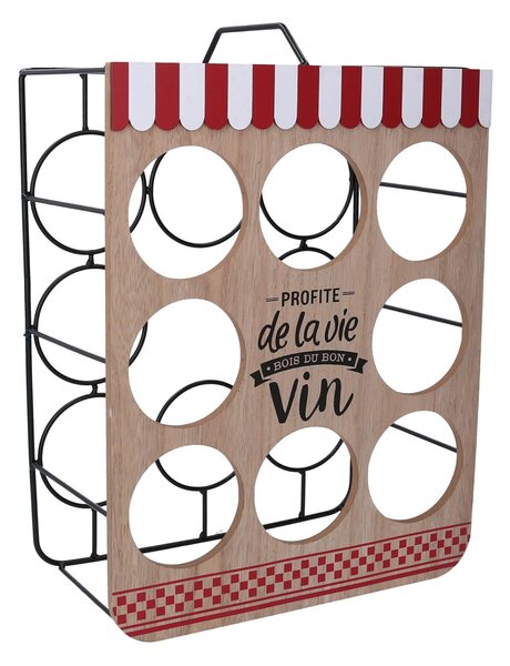 Portabottiglie 8 Posti 30x16xh41 cm in Legno