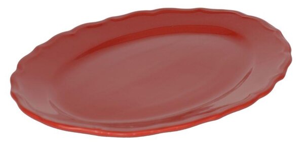 Piatto Ovale 35x26xh3 cm in Gres Porcellanato Juliet Rosso