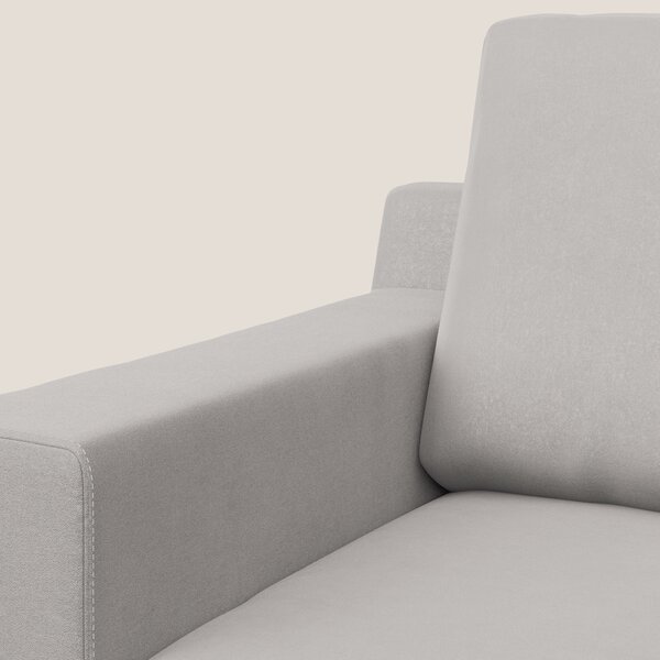 Prestige poltroncina moderna in microfibra smacchiabile T11 grigio chi