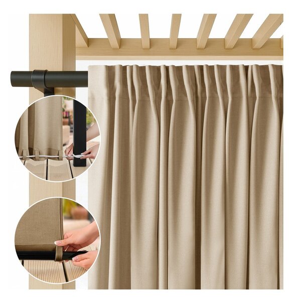 Tenda parzialmente oscurante/da esterno beige 155x250 cm Calisto – Filumi