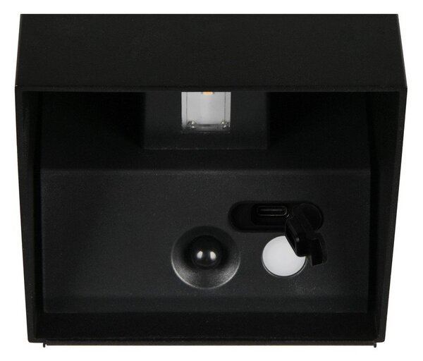 Illuminazione esterna LED con ricarica USB con sensore di movimento da parete (altezza totale 10 cm) Genie – Reality