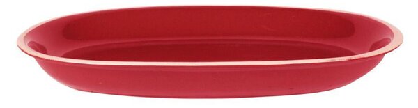 Piatto Ovale 36x25,5xh4,5 cm in Gres Porcellanato Otello Rosso