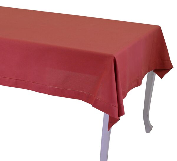 Tovaglia Rettangolare 140x180 cm in Cotone 180 GSM Juliette Rosso Mattone