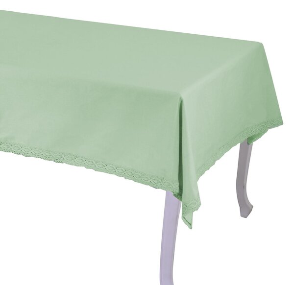 Tovaglia Quadrata 140x140 cm in Cotone 180 GSM Amelie Verde Acqua