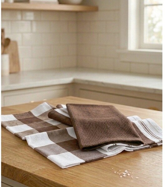 Set di strofinacci in cotone 3 pz 45x70 cm Vafle – JAHU collections