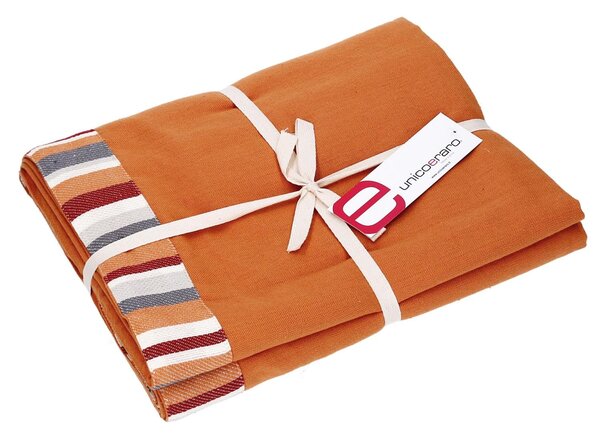 Tovaglia Rettangolare 140x180 cm in Cotone 180 GSM Stripe Bordeaux