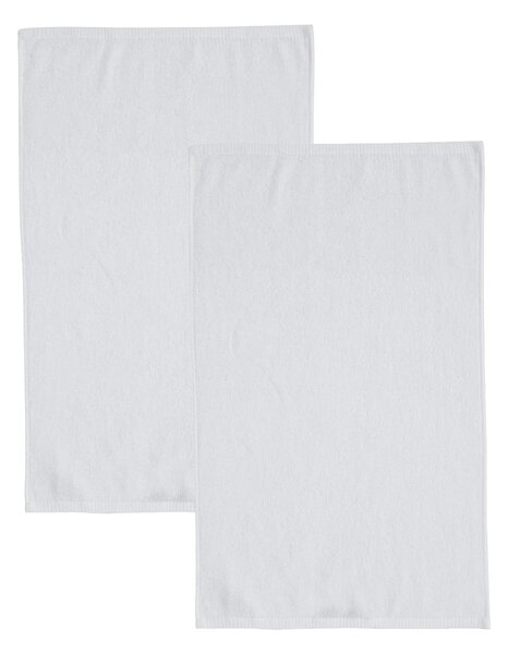 Set di asciugamani con asciugatura rapida e tipo terry bianchi in cotone 2 pz 90x140 cm Quick Dry – Catherine Lansfield