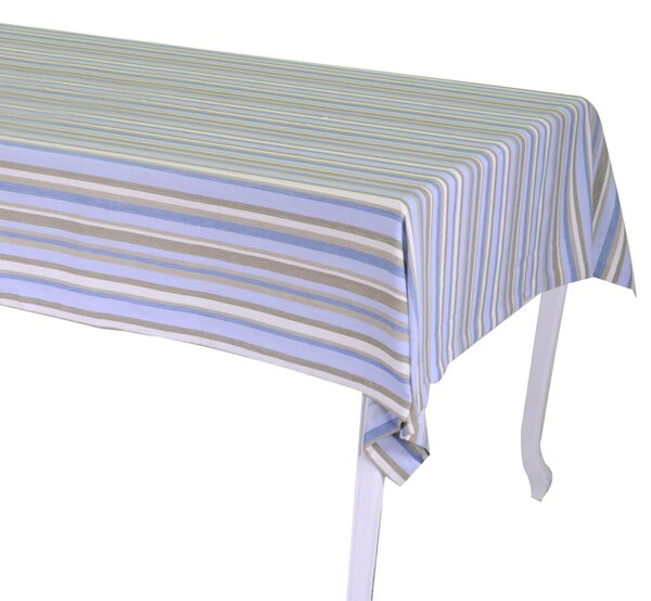 Tovaglia Rettangolare 140x180 cm in Cotone 180 GSM Stripe Avio