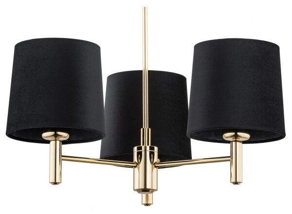 BRILAGI - Lampadario a stelo MONTE 3xE27/60W/230V nero/oro