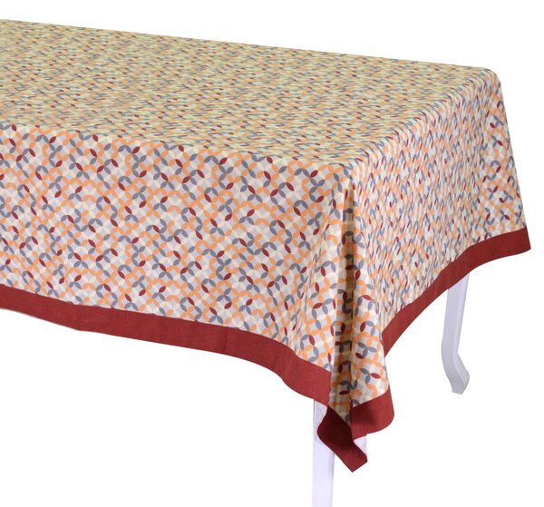 Tovaglia Rettangolare 140x180 cm in Cotone 180 GSM Optical Bordeaux