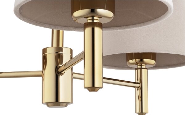 BRILAGI - Lampadario su asta MONTE 3xE27/60W/230V beige/oro