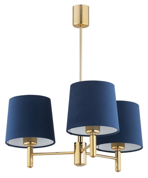 BRILAGI - Lampadario con asta MONTE 3xE27/60W/230V blu/oro