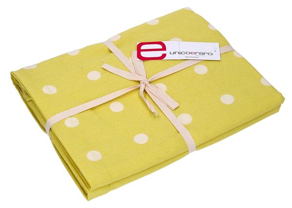 Tovaglia Rettangolare 140x240 cm in Cotone 180 GSM Pop Pois Lime