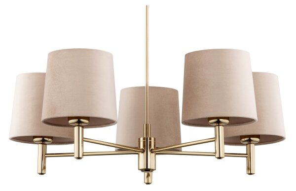 BRILAGI - Lampadario a stelo MONTE 5xE27/60W/230V beige/oro