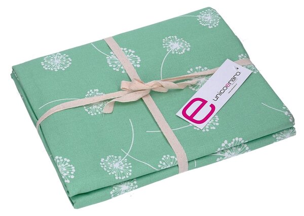 Tovaglia Rettangolare 140x180 cm in Cotone 180 GSM Tessuto Life Verde Acqua