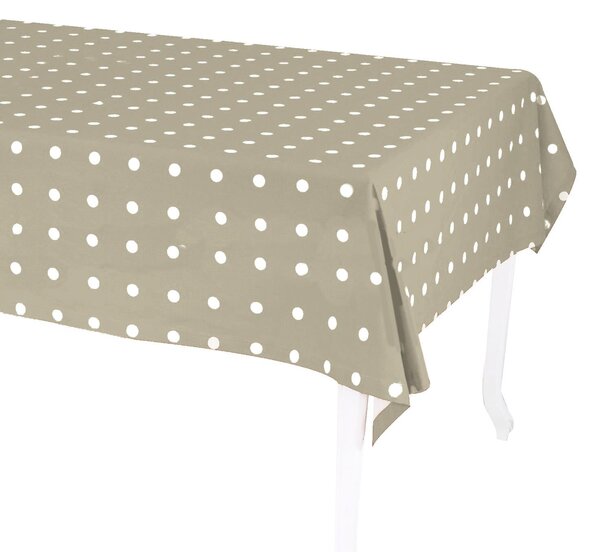 Tovaglia Rettangolare 140x240 cm in Cotone 180 GSM Pop Pois Beige