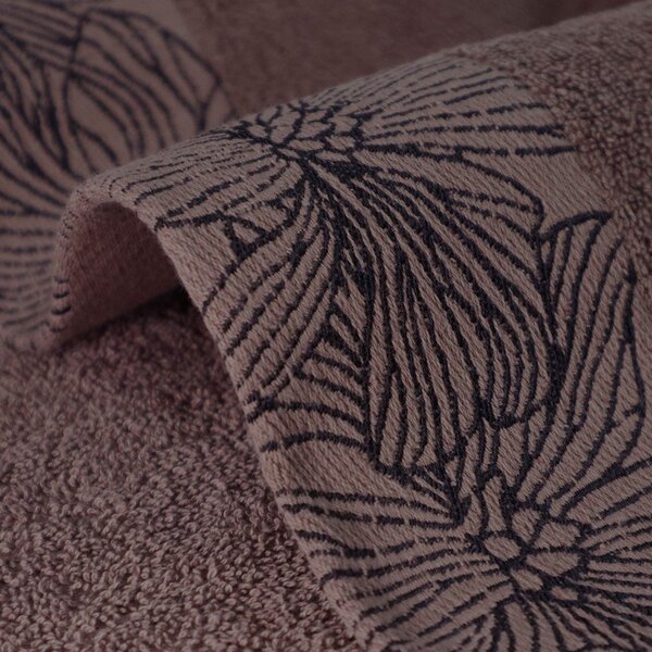 Asciugamano tipo terry marrone in cotone 50x100 cm Valencia – My House
