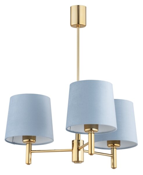 BRILAGI - Lampadario a stelo MONTE 3xE27/60W/230V blu/oro