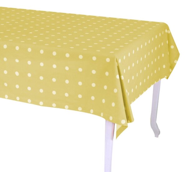 Tovaglia Rettangolare 140x240 cm in Cotone 180 GSM Pop Pois Lime