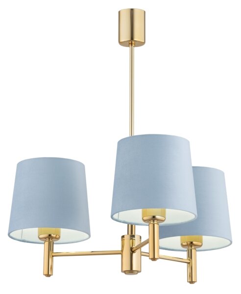 BRILAGI - Lampadario a stelo MONTE 3xE27/60W/230V blu/oro