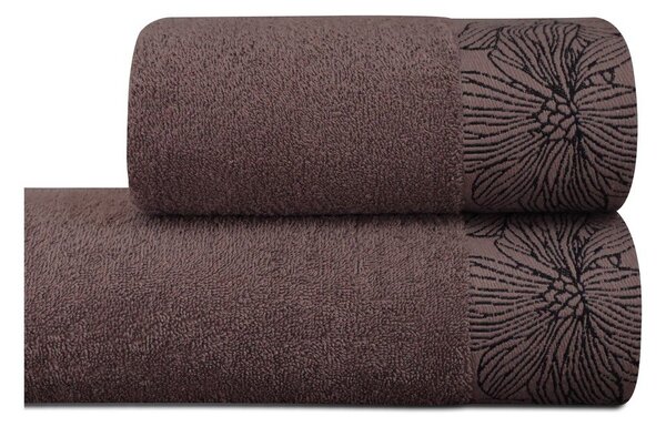 Asciugamano tipo terry marrone in cotone 50x100 cm Valencia – My House