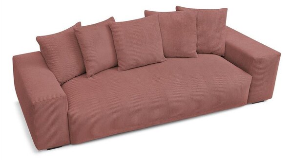 Divano in rosa chiaro con rivestimento in velluto a coste 280 cm Voltaire – Bobochic Paris