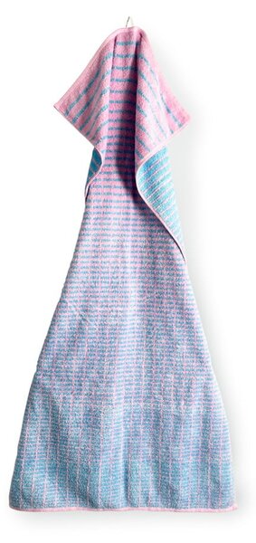Asciugamano tipo terry blu/rosa in misto bambù 50x100 cm Nuance – JUNA