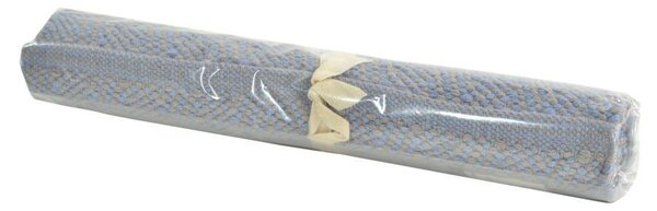 Tappeto Bagno Design Spigato 50x90 cm in Cotone Azzurro