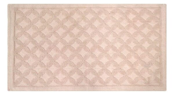 Tappeto Bagno Design Rombi 50x90 cm in Cotone Rosa