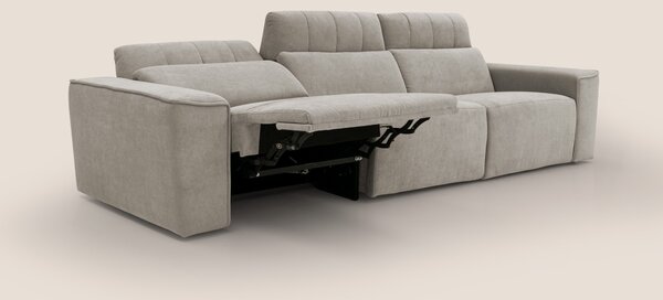 Clark Divano modulare 3 sedute con opzione relax elettrico in tessuto