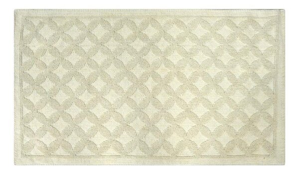 Tappeto Bagno Design Rombi 50x90 cm in Cotone Grigio