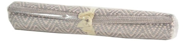 Tappeto Bagno Design Spigato 50x150 cm in Cotone Rosa