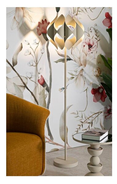 Lampada da terra beige con paralume in metallo (altezza totale 155 cm) Space – Mauro Ferretti
