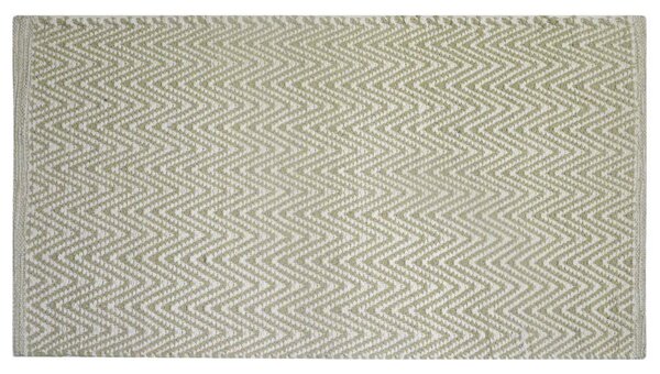 Tappeto Bagno Design Spigato 50x90 cm in Cotone Verde