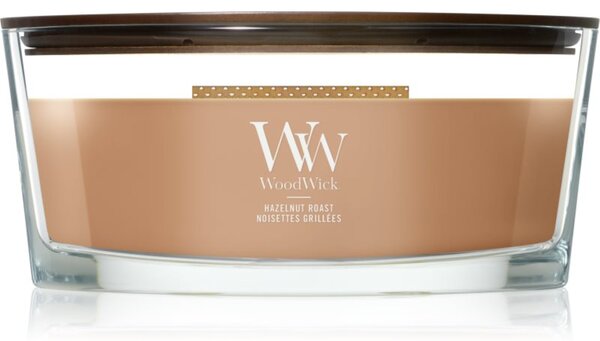 Woodwick Hazelnut Roast candela profumata con stoppino in legno 453.6 g