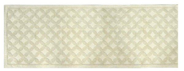 Tappeto Bagno Design Rombi 50x150 cm in Cotone Grigio