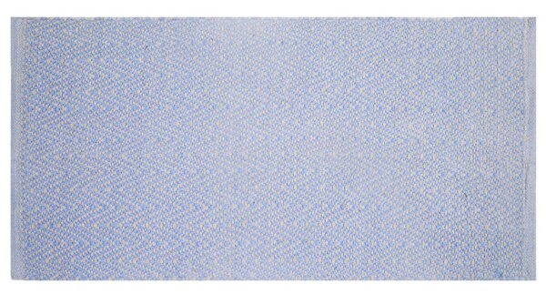 Tappeto Bagno Design Spigato 50x90 cm in Cotone Azzurro
