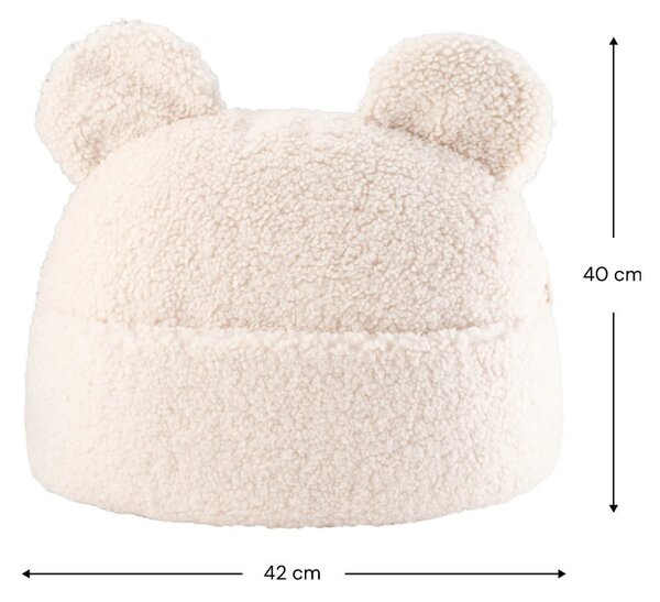 Cuscino per divano da bambini color crema con rivestimento in bouclé Teddy Pouch – Wigiwama