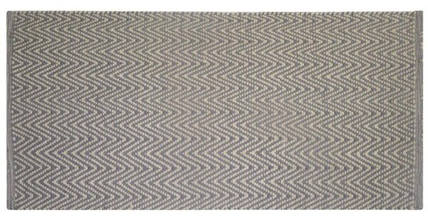 Tappeto Bagno Design Spigato 50x90 cm in Cotone Grigio