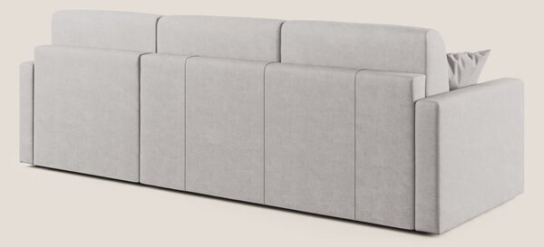 Chris Divano letto angolare con penisola in microfibra smacchiabile T1
