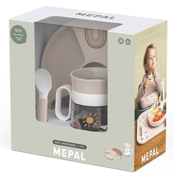 Set da pranzo per bambini in plastica 3 pz Sunshine & Rainbow – Mepal