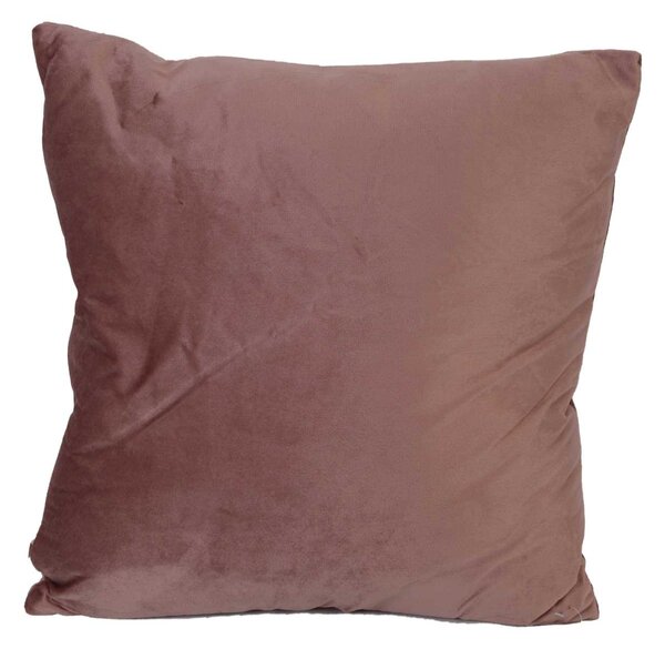 Cuscino Decorativo Quadrato 40x40xh10 cm in Velluto Rosa