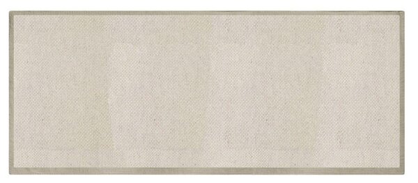 Tappeto Bagno Design Trama Semplice 50x150 cm in Cotone Bianco